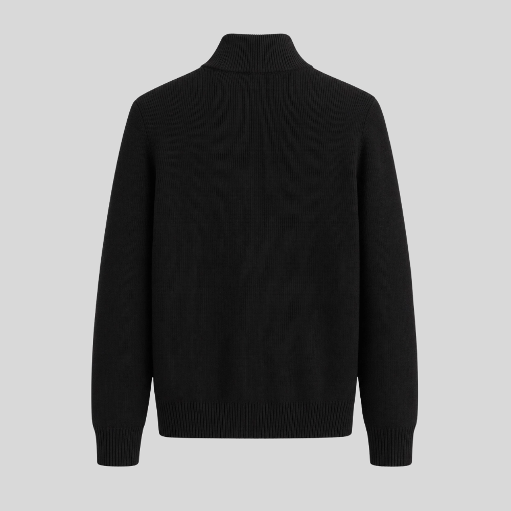 Wool Zip-Up Knit Pocket Jacket