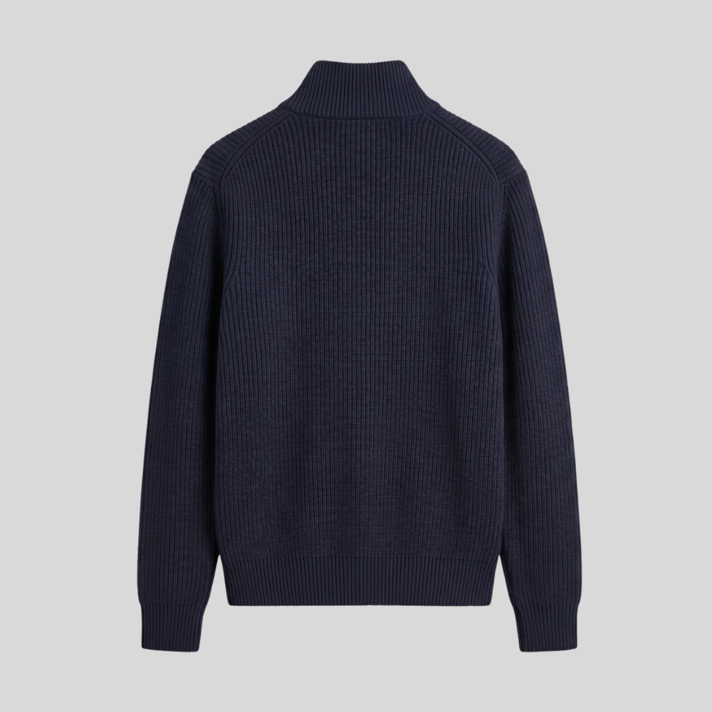 Wool Full-Zip Knit Jacket