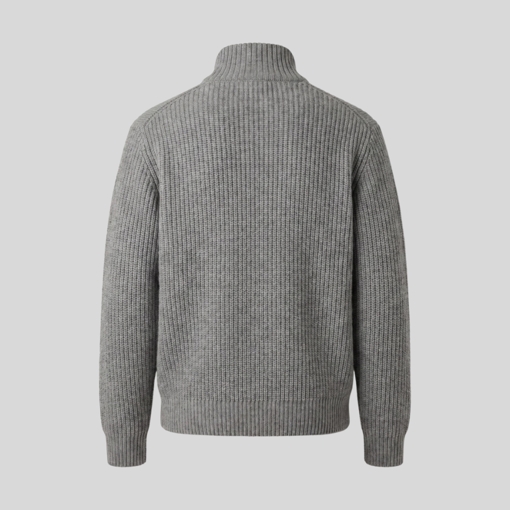 Wool Full-Zip Knit Jacket